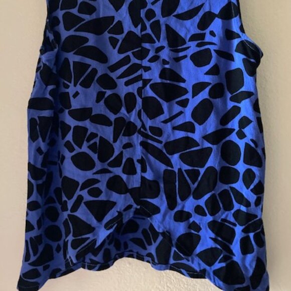 EUC FIGHTING EEL AVA SKY HONOLULU HAWAII COBOLT BLUE BLACK TANK ALOHA WEAR XS - Picture 13 of 13